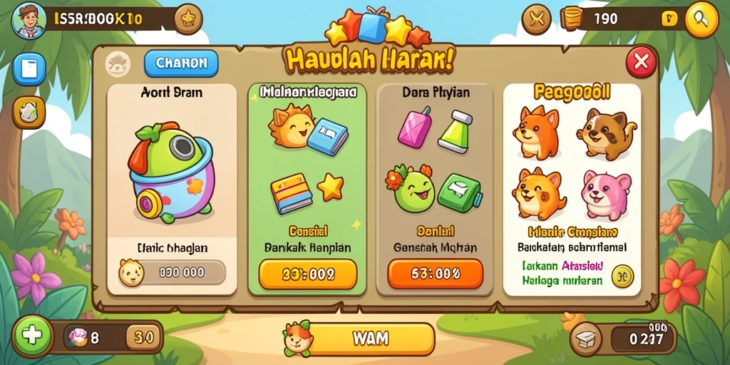 Tampilan fitur leaderboard dalam GAHAR188.
